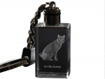 Kurilian bobtail - Crystal pendant with cat photo, illuminated pendant, unique gift by Art-Dog brand