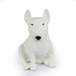 Bull Terrier, Bully II - dog statue, sitting dog for desk, decoration for the living room of a dog lover by Art-Dog