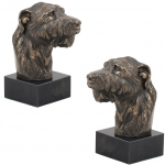 Irish Wolfhound - Dog statue, bust on stone base, sculpture, trophy for dog show by Art-Dog brand