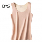 S&uuml;gistalv DE Velvet Thermal Vest U kaelusega varrukateta paakipealne &uuml;hev&auml;rviline &otilde;mblusteta soe aluspesu alumised topid 2XL must