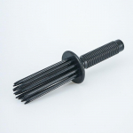 1PC Salon Professionaalne libisemiskindla k&auml;epidemega kohev lokkimiskamm Libisemisvastane &uuml;mmargune juuksehari lokitangi silindriga soengut&ouml;&ouml;riist must