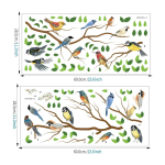 Bird On Branch Seinakleebis Elutoa Diivani Televiisor Taust Kodukaunistuse Tapeet Magamistoa Kontor Isekleepuvad kleebised