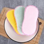 10 TK/5 TK n&otilde;udepesulapp Paksendatud puhastuslapp Multifunktsionaalne imav Coral Velvet Househo 5pcs roheline