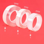 1/3/5M Kahepoolne teip L&auml;bipaistev korduvkasutatav veekindel teip 1M puhas