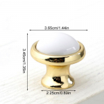 1 tk Minimalistlik kuldne elevandiluu valge keraamiline riidekapi uksek&auml;epidemed kapi nupust sahtli t&otilde;mmitsad