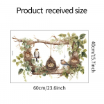 Fun-e16 Branch Linnulinnupesa Magamistuba Elutoa Ukse Seinakaunistus Seinakleebis Isekleepuv 40*60CM/fun-e16