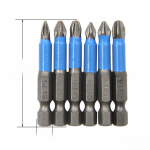 Libisemisvastane S2 terasest kruvikeeraja otsiku komplekt elektrilise ristpeaga. PH1/PH2/PH3/PZ1/PZ2/PZ3.