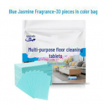 Mitmetoimelised p&otilde;randapuhastustabletid saaste eemaldamiseks ja vahatamiseks, sobivad ideaalselt plaatidele ja puitp&otilde;randatele. 30 pieces sinine/jasmiin