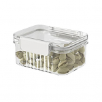 460/700/950/1300/1800ml L&auml;bipaistev toiduainete s&auml;ilituspurk Suure mahutavusega Multifunktsionaalne kuivainete p&auml;hklid Suupisted &Otilde;hukindel suletav hoiukonteiner K&ouml;&ouml;k S valge