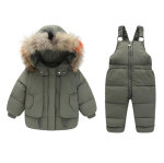 Laste lumekost&uuml;&uuml;m Talvine soe p&uuml;ksid + Soe jope 2-osaline komplekt 120 gray
