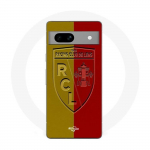 Coque Maniacase pour Google Pixel 7a RCL LENS Logo fond jaune et rouge