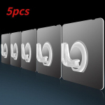 5 tk l&auml;bipaistev seinakonks, tugev isekleepuv ukse seinakinnituskonksud, suure koormusega rack Cup Sucker k&ouml;&ouml;gi vannitoa konksud 5pcs