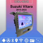 Android Carplay autoraadio Suzuki Vitara 2015-2022 multimeediumipleieri peakomplekti stereo-GPS-i navigatsioonis&uuml;steemile BT WIFI 2+32GB 1+16GB