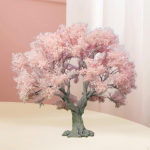 Mini roosa puu maastikumudel Miniatuurne kunstlik kunstiliseks k&auml;sit&ouml;&ouml;ks tarvik Realistlik Height 25cm