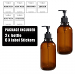 PET plastist du&scaron;i seebi dosaator seinale paigaldatav &scaron;ampooni palsam kehapesu dosaator, t&auml;idetav pumbaga pudel koos siltidega 500 ml Type 1