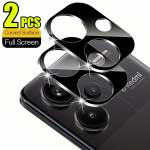 2 TK must kahekihiline karastatud klaasist l&auml;&auml;tsekaitse Redmi 14C 13 13C Redmi Note 13 4G 5G Note 13 Pro 4G 5G Note 13 Pro+ 5G kaamera kaitsekile jaoks Xiaomi POCO F6 Pro must