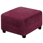 Velvet Square Low Stool Cover Protector Veniv k&otilde;ikeh&otilde;lmav jalusikate beež