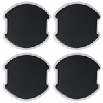 4 tk TPU Autoukse K&auml;epideme V&auml;rvi Kriimustuste Kaitsmed 3 Suurust Must 3D Ukse Kaussi Kleebis Auto Ukse K&auml;epideme Tasside Kaitspadi