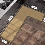 K&ouml;&ouml;givaip L-kujuline libisemiskindel p&otilde;randamatt Diatomiga muda imavad matid Kodukaunistuse vaip &Otilde;li imav imitatsioon Linased vaibad 80x120x45cm