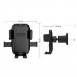 360&deg; p&ouml;&ouml;rlev v&auml;risemisvastane autotelefoni hoidik &uuml;mberp&ouml;&ouml;ratud konksuga &otilde;hutusavade jaoks JCS-0101 h&otilde;be