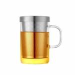 500 ml klaasist tassiga teejoogikruus, suur boorsilikaatklaasist teekruus roostevabast terasest infusiooniga Kodukontori kohvikruus Joogin&otilde;ud 500ml