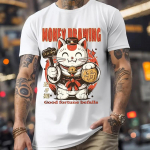 Loomade T-s&auml;rgid Meestele 3D Jaapani Samurai Kassi Prindiga Lahtine &Uuml;lem&otilde;&otilde;duline T-s&auml;rk Street Harajuku Topid Igap&auml;evane Vabaaja L&uuml;hikeste Varrukatega T-s&auml;rk S