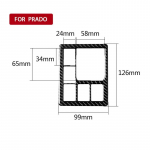 Sobib Toyota Land Cruiser Prado 2010-2017 s&uuml;sinikkiust esitulede l&uuml;litikarbi dekoratiivpaneeli kate autokleebis 3D must