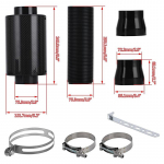 1 komplekti universaalne auto 3-tolline s&uuml;sinikkiust k&uuml;lma &otilde;hu filtri toite sisend sisselasketoru vooliku komplekt universaalne must