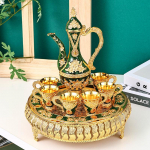 Retro Palace veinikomplekt, kodu, pulmad, p&uuml;hadetarbed, metallist kingitus, pudelikomplekti kaunistused, j&otilde;ulukink, euroopalik