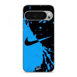 Coque pour Google Pixel 9 Pro XL nike logo Couleur noir et bleu must