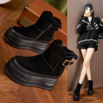 Naiste kunstseemisnahast lumesaapad Mugavad Libisemiskindlad Paksu Platvormiga Pahkluusaapad Kunstkarusnahast Voodriga Talvised Soojad Jalutamiseks L&uuml;hikesed Saapad Kingad Naistele 34 kaamel