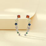 V&auml;rvilised tsirkoonist klambriga k&otilde;rvar&otilde;ngad, augustamine, &uuml;hekordne naiste k&otilde;rvar&otilde;ngas Mood Ehted Aksessuaarid mitmev&auml;rviline