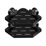 Nurga du&scaron;ikabiini iminapaga hoiuriiul, tugev kandev&otilde;imega du&scaron;ikorraldaja hoiuriiul drenaažiavadega Single Layer must