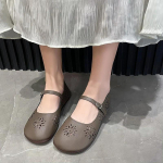 2024 S&uuml;gis Paljajalu Ehtsast Nahast Ballerina Naised Lame Pehme Tallaga Null Drop Laiem Varvastekarp 39 khaki