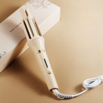 Automaatne juuksekoolutaja 32 mm automaatselt p&ouml;&ouml;rlev keraamiline juukserull Professionaalne lokirull, lokirull us kollane