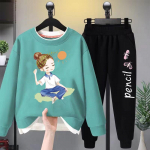 Laste &uuml;likond Moodne kampsun kevad- ja s&uuml;gisene kaheosaline &uuml;likond 90 roosa