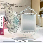 Kaunis Liblika Akr&uuml;&uuml;l Fotokaardi Hoidja Peen Disain P&ouml;&ouml;ratav Iidoli T&auml;he V&auml;ljapanekualus Akr&uuml;&uuml;lkaunistused Kaardihoidja punane