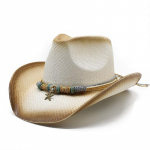 Etnilise stiiliga h&auml;rjapea aksessuaarid Western Cowboy Hat Premium Sense Hat Performance Hat Suvine &otilde;lgk&uuml;bar M（56-58cm） khaki