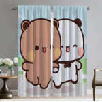 BUBU DUDU Kaasaegsed elutoakardinad kaameraakna jaoks Kardin ruumi jaoks 2 paneeli Halloweeni dekoratsioon Varjud Vahesein K&ouml;&ouml;k W50xH70cmx2pcs-CL