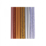 10 b&acirc;tonnets de colle &agrave; paillettes pour pistolet &agrave; colle 10 x 0,7 cm - Argent&eacute;-Dor&eacute; mitmev&auml;rviline