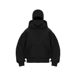 Y2K Gothic Harajuku Double Hat Design Spordir&otilde;ivad Talvine uus kapuuts Ninja mask lahtine ja mitmek&uuml;lgne talvine tuulekindel kapuuts M must