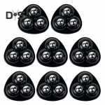 8 tk m&ouml;&ouml;bli liugurid, rattad, tugevad kandev&otilde;imega stabiilne kolmnurkne struktuur, 360-kraadine vaba p&ouml;&ouml;rlemine, seadme rullid A must