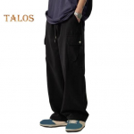 Meeste cargo p&uuml;ksid mitme taskuga Ameerika stiilis sirge laia s&auml;&auml;rega l&otilde;dvad n&ouml;&ouml;rv&ouml;&ouml;kohaga elastse v&ouml;&ouml;kohaga k&otilde;rge t&auml;nava p&uuml;ksid reisimiseks igap&auml;evaseks kasutamiseks M pruun