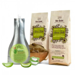 Nat Habit Kasutusvalmis Henna Pasta & Puhas Aloe Vera Geel Ideaalne Kombinatsioon Hooldatud Juustele & Rikkalikult Tumedapruuni V&auml;rvi Saavutamiseks (Kombineeritud 3 tk)