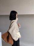 Jiangzuo Korea n&ouml;&ouml;biga lambavillast talvemantel, p&uuml;stkrae, l&uuml;hike ja paks (Mudel 6156) Medium