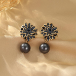 Retro &otilde;ukonnastiilis Tahiti p&auml;rlk&otilde;rvar&otilde;ngad naiste ni&scaron;imood kerge luksus ainulaadsed k&otilde;rvar&otilde;ngad k&otilde;rgekvaliteedilised lilledega k&otilde;rvar&otilde;ngad 18K