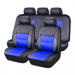 Autoistme kattekomplekt PU-nahast istmekate, mis &uuml;hildub turvapadja istmekattega, et kaitsta autoistme ja auto interj&ouml;&ouml;ri tarvikuid sinine