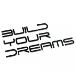 3D Metall Ehita Oma Unistused T&auml;ht S&Otilde;NA Logo Embleem M&auml;rk Auto Pagasiruumi Nimesilt Kleebis BYD Han Song Tang Qin PLUS Atto 3 jaoks Build Your Dreams must