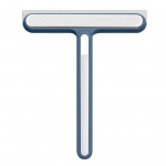 Klaasakna puhastamise kaabits pehme k&auml;snharja ja libisemiskindla plastist pika k&auml;epidemega multifunktsionaalne puhastust&ouml;&ouml;riist sinine