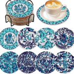 8 t&uuml;kki/komplekt roosimaalinguga aluseid hoidikuga, DIY alused algajatele ja t&auml;iskasvanutele, kunsti- ja k&auml;sit&ouml;&ouml;tarbed kingitused 8PCS/Set